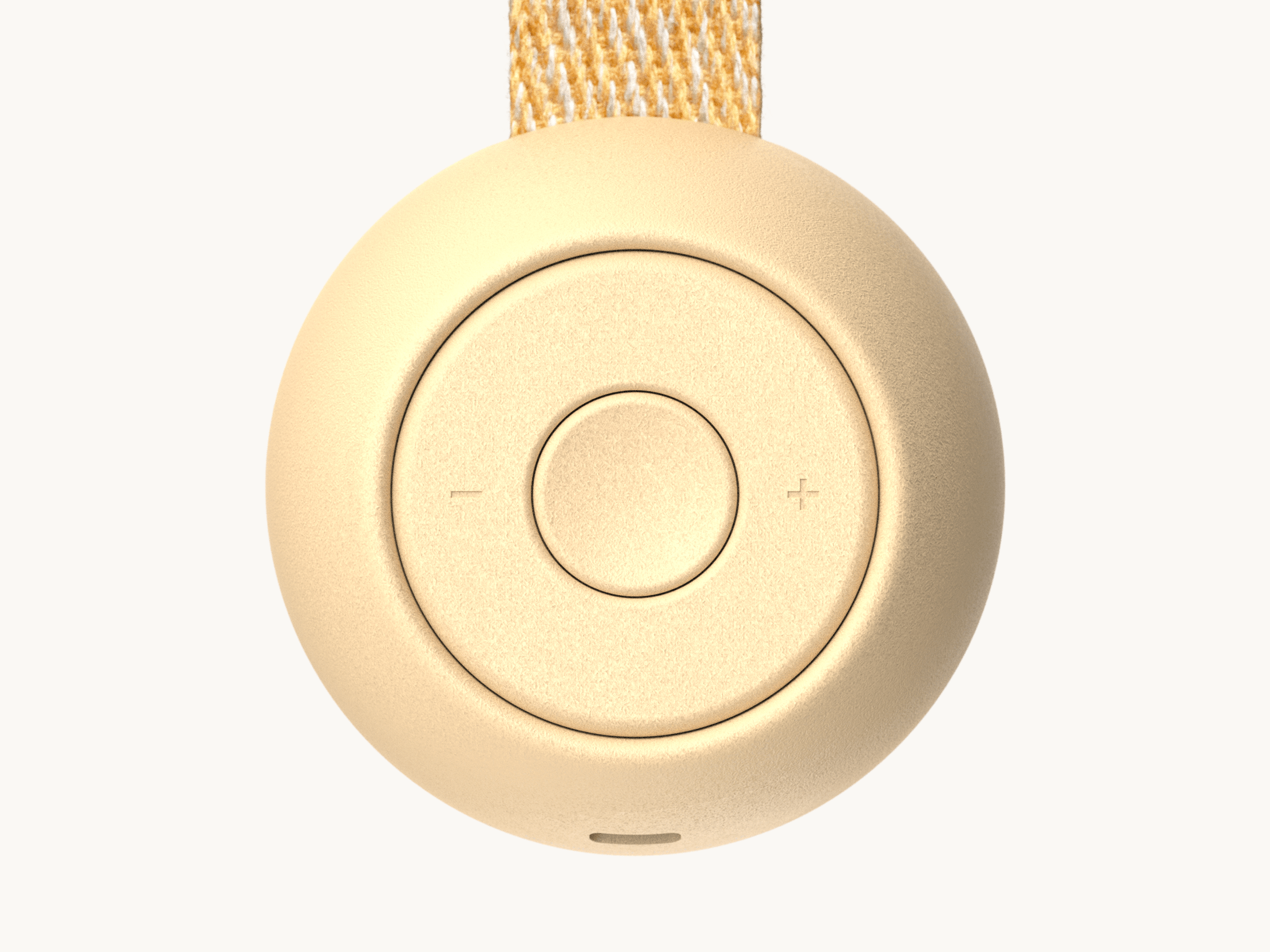 Closeup of back buttons on Hatch Go honey colorway
