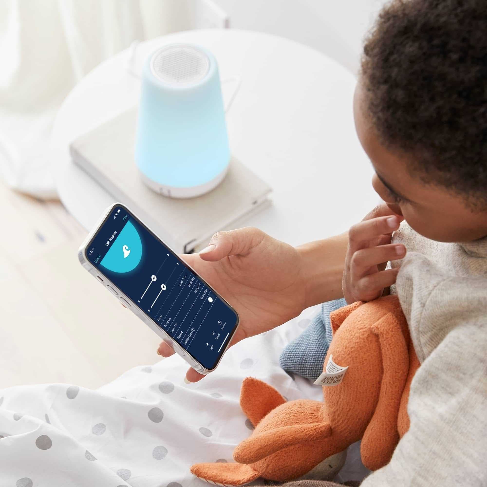 Control the sleep device with the mobile app