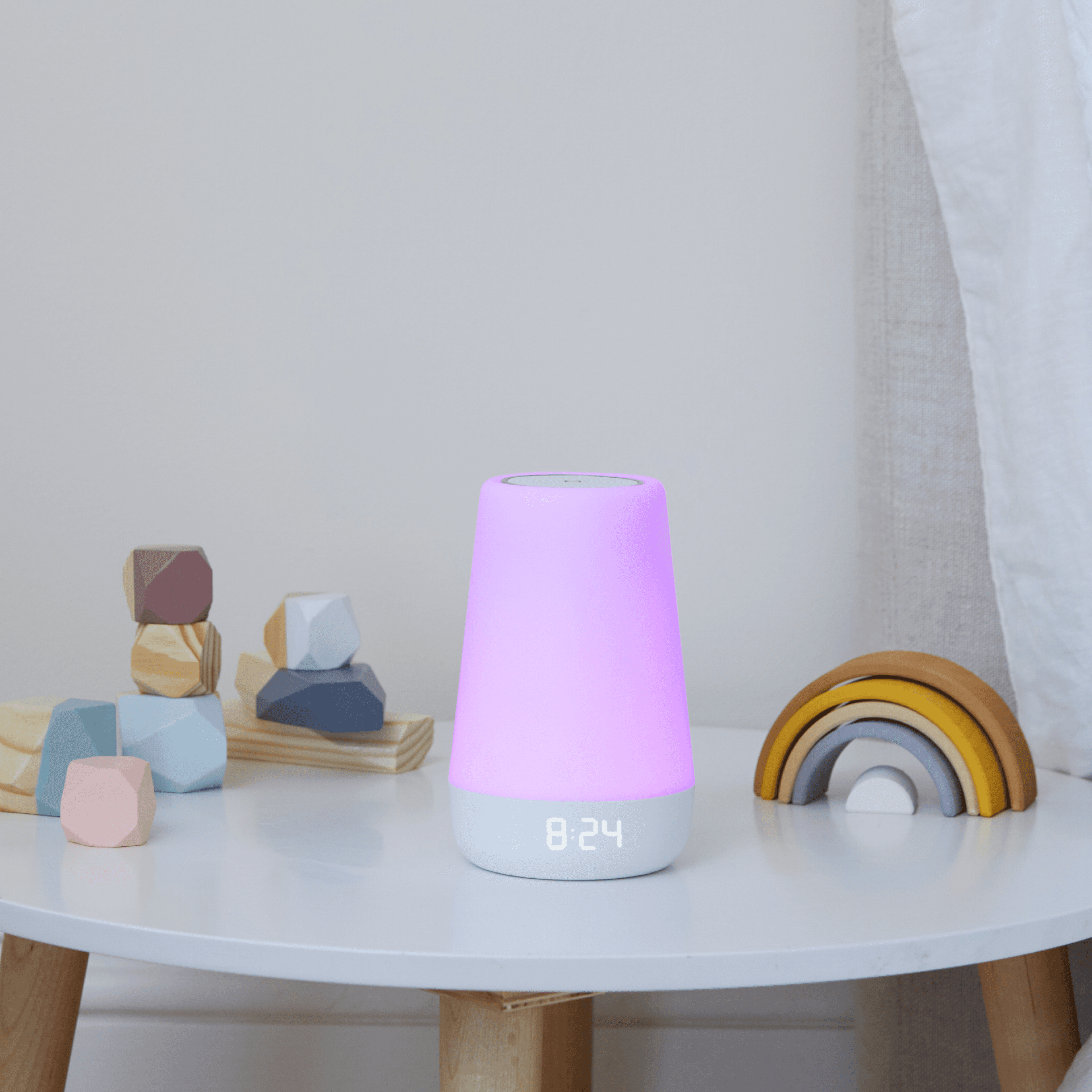 Rest 2nd Gen sleep device on kids table in a bedroom
