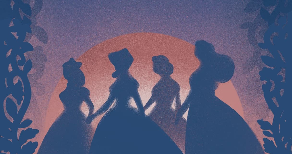Drawn silhouette of the Little Women background