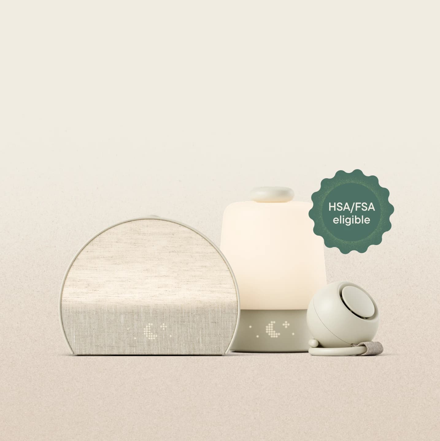 Hatch products with an HSA/FSA badge overlayed on it