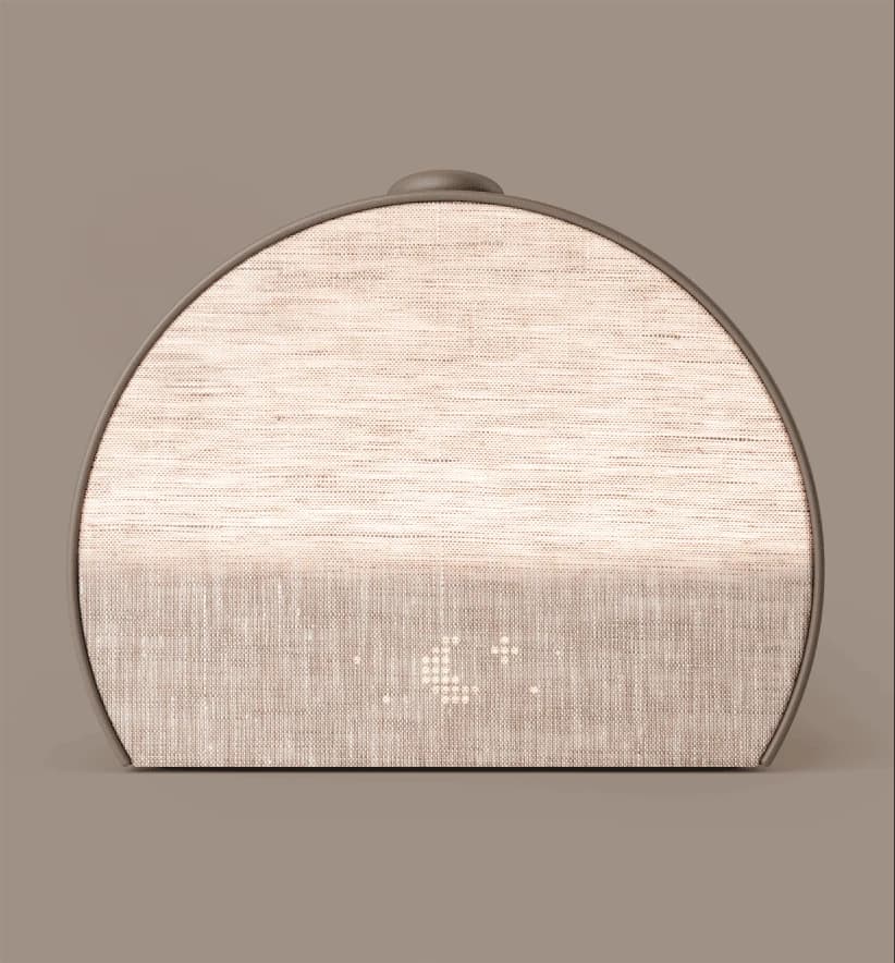 Hatch Restore 3 cocoa color with moon animation on the LED display