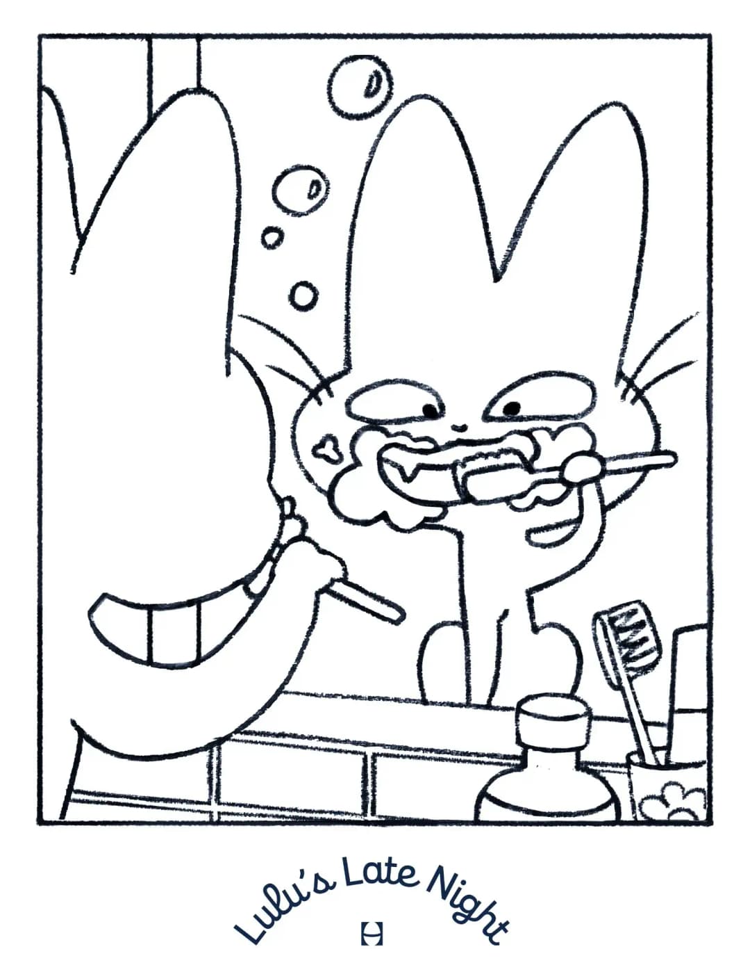 Lulu's Toothbrushing Coloring Sheet Preview