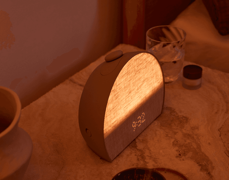 Hatch Sleep Clock Greige lifestyle view