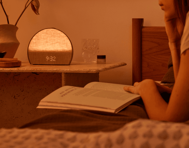 Hatch Sleep Clock Greige lifestyle view