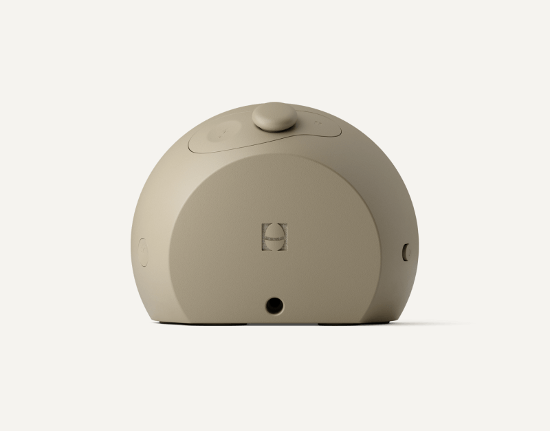 Hatch Sleep Clock Greige rear view