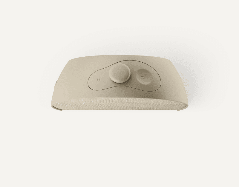 Hatch Sleep Clock Greige top view