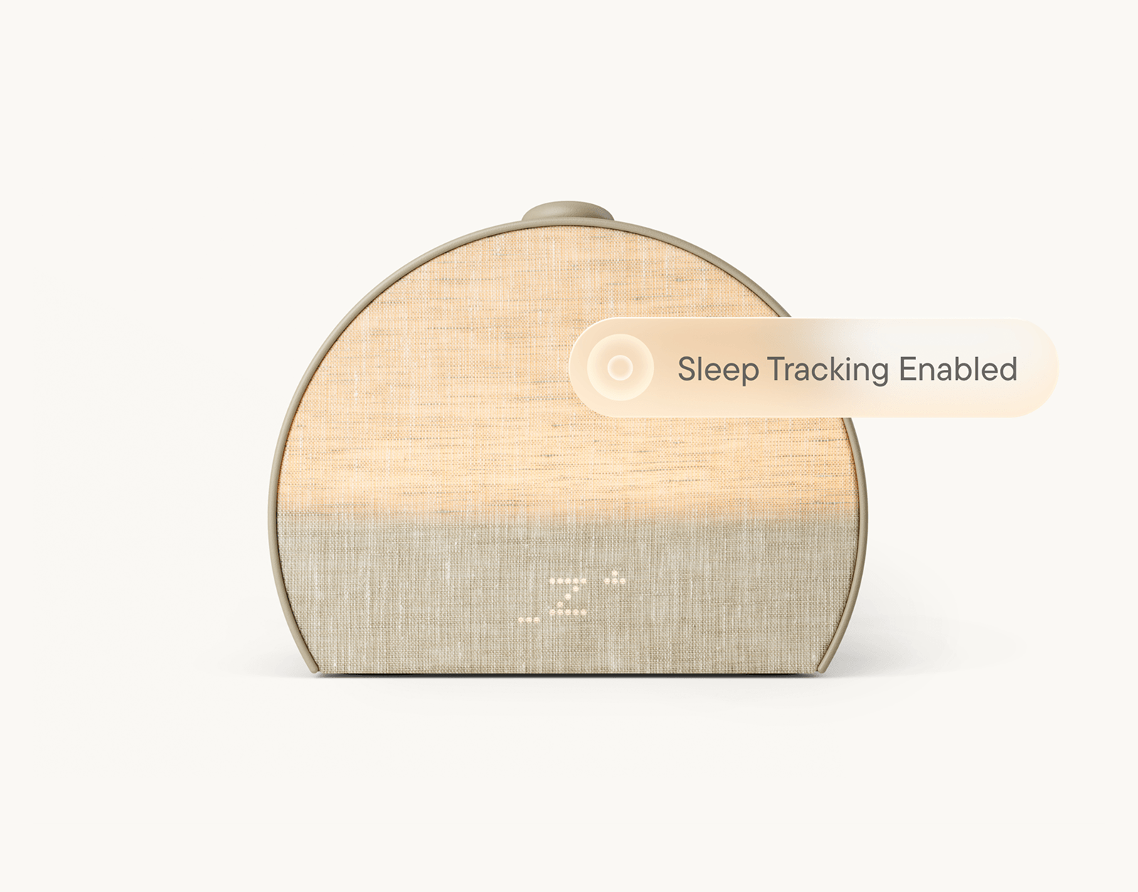 Hatch Sleep Clock Greige front view